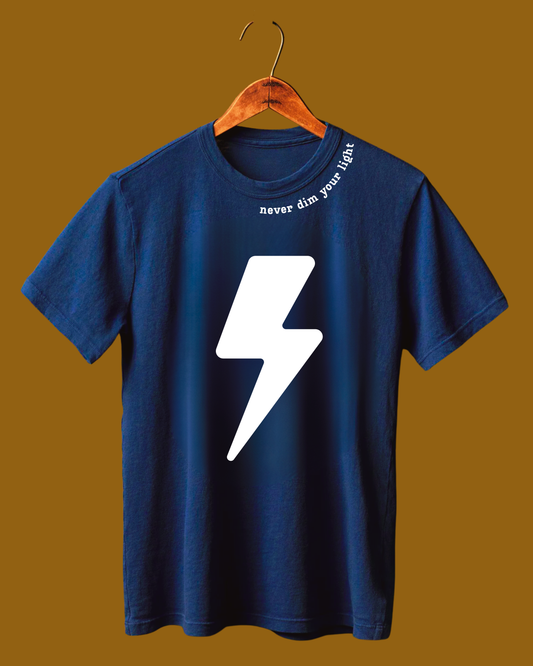 Never Dim Your Light Tee (blue)