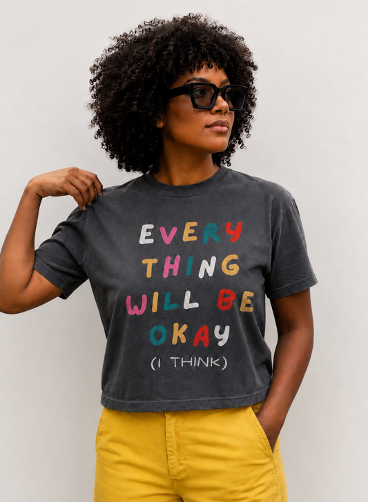Everything will be okay copped boxy tee