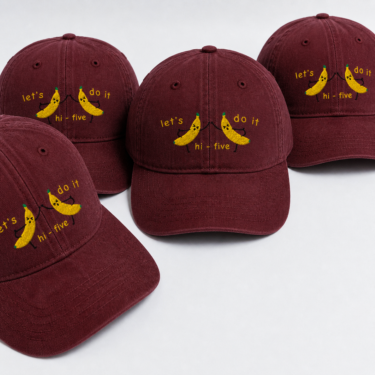 Banana hi-5 washed baseball cap