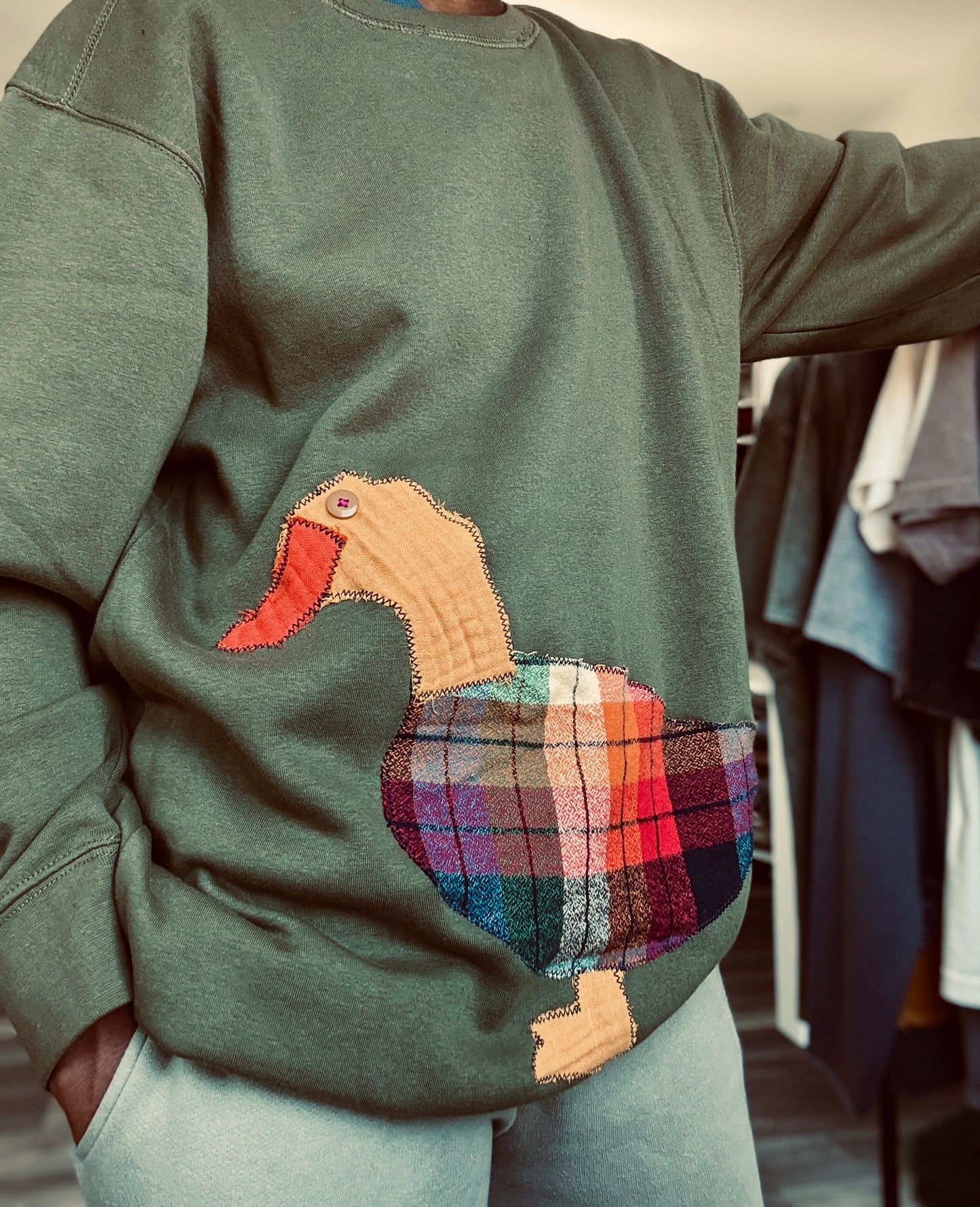 Handmade Mallard Duck Sweater (Large)