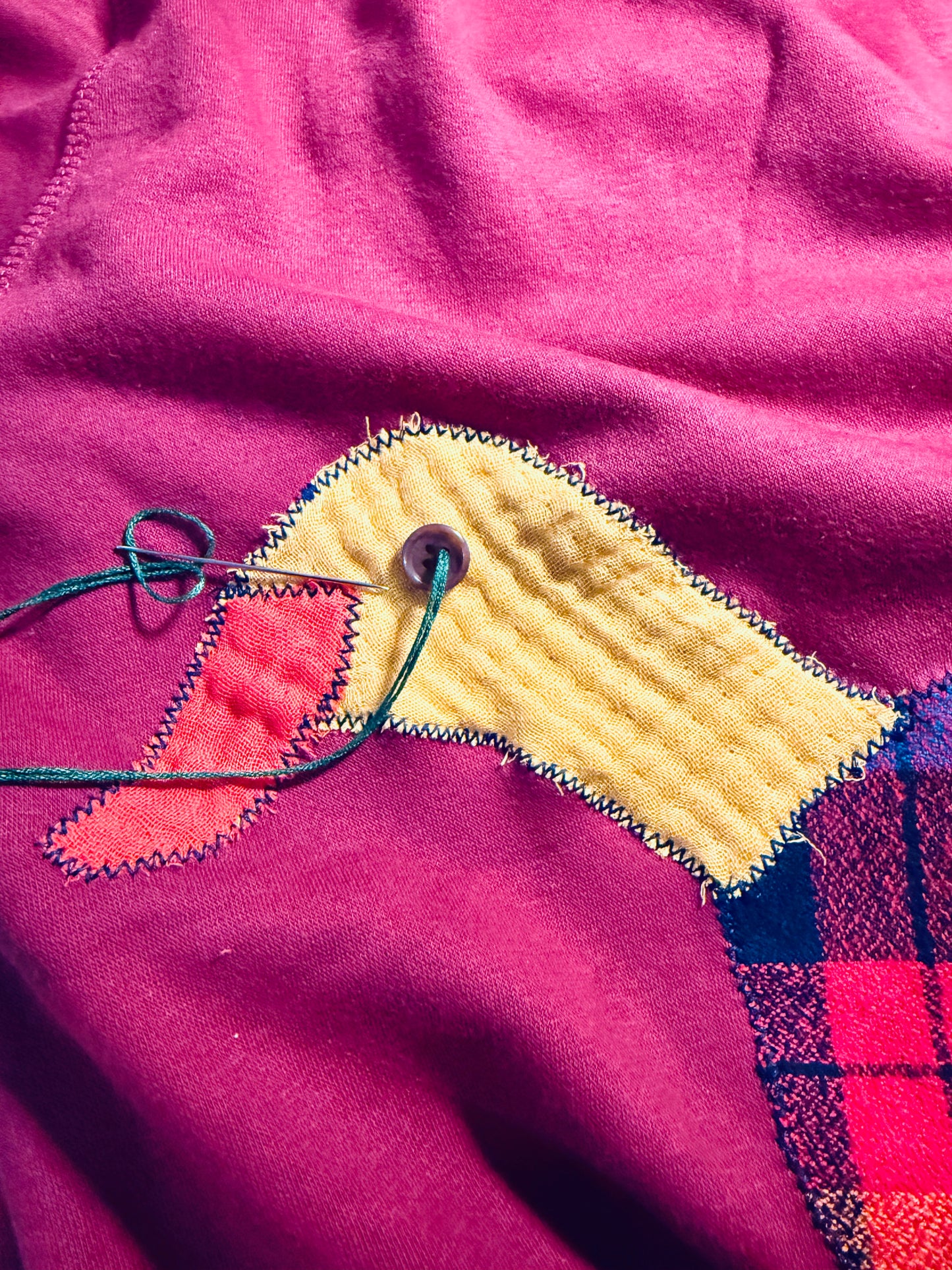 Handmade Mallard Duck Sweater (Medium) -Maroon