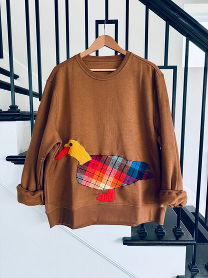 Handmade Mallard Duck Sweater (X-Large) - Brown