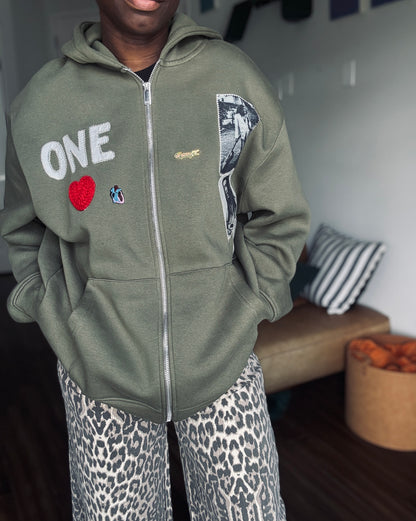 Bob Marley Reworked Zip-Up Hoodie — One-of-One
