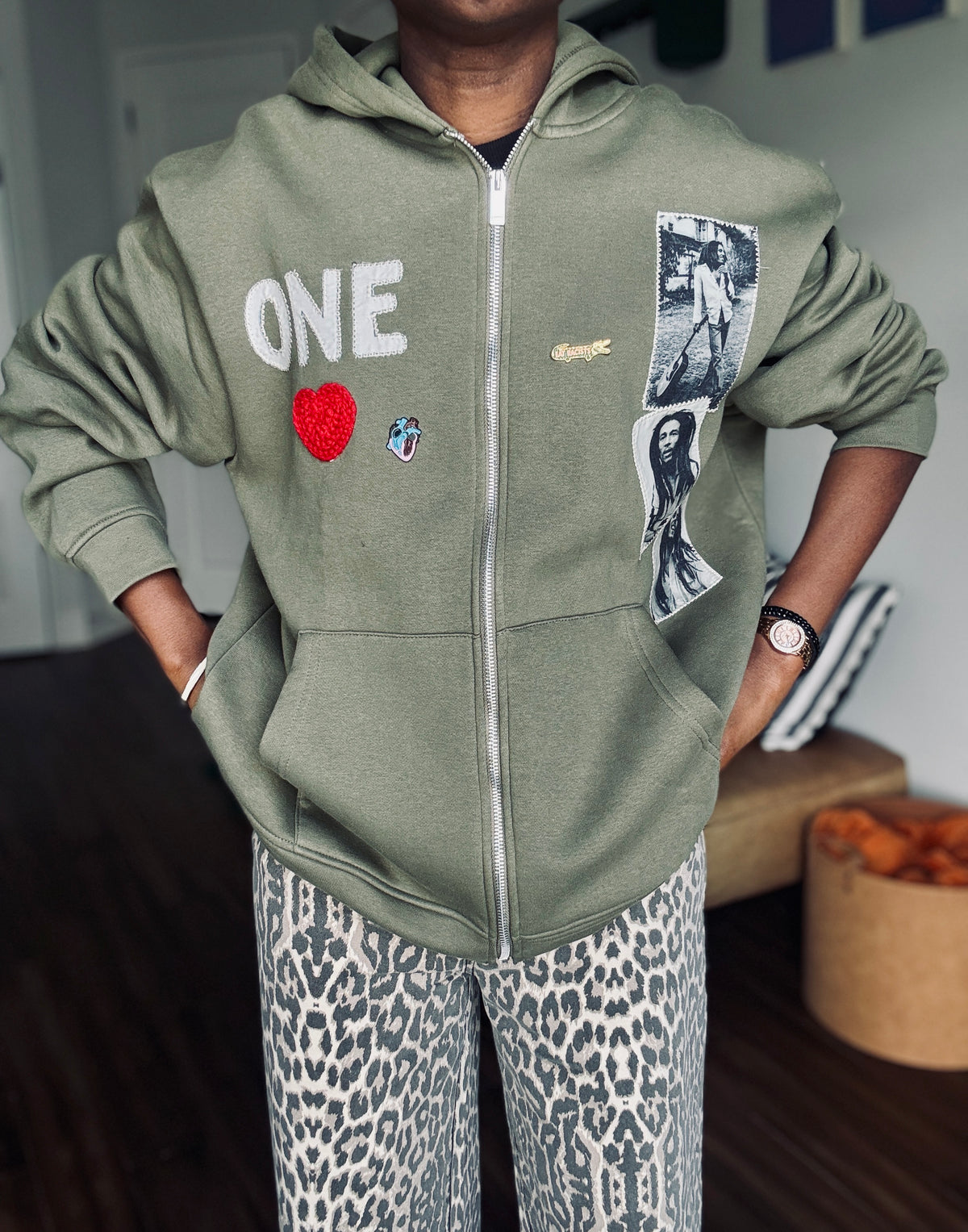 Bob Marley Reworked Zip-Up Hoodie — One-of-One