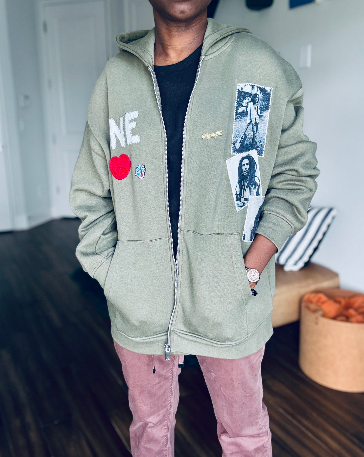 Bob Marley Reworked Zip-Up Hoodie — One-of-One