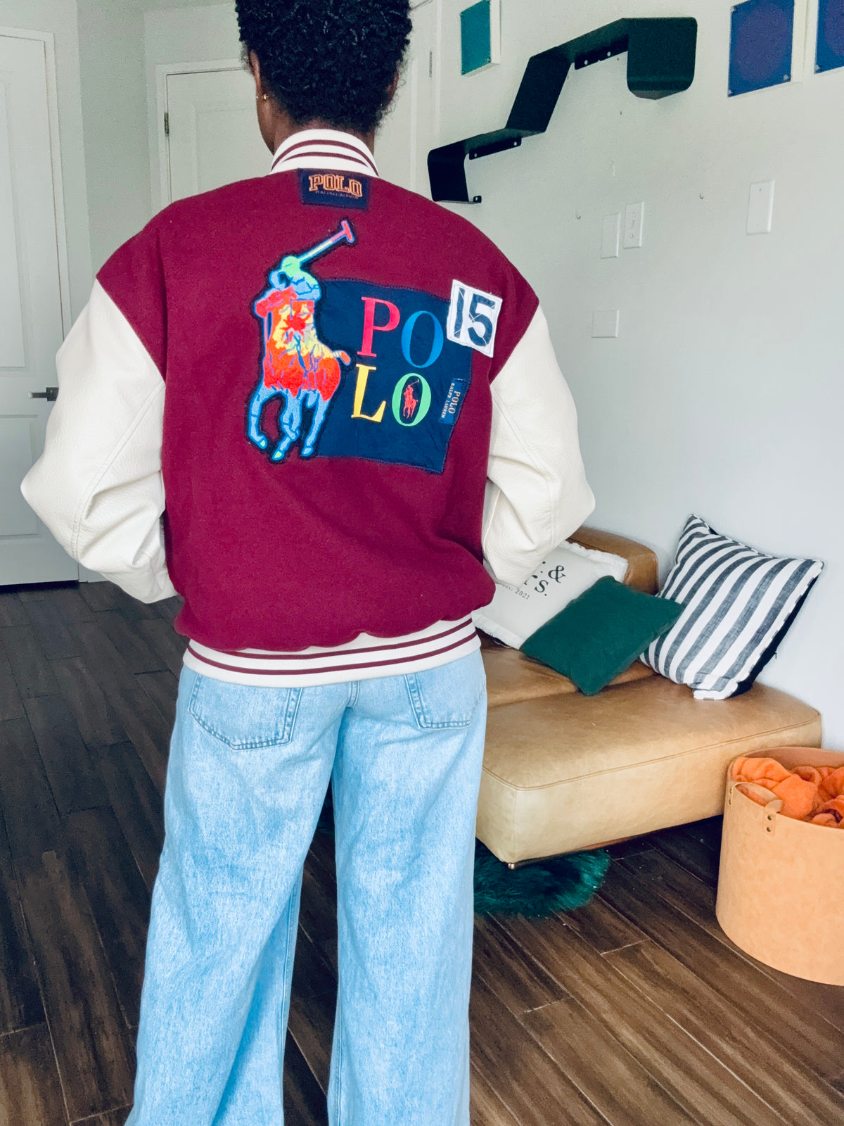 Reworked Polo-inspired Varsity Jacket (Medium)