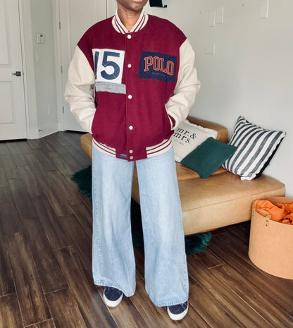 Reworked Polo-inspired Varsity Jacket (Medium)