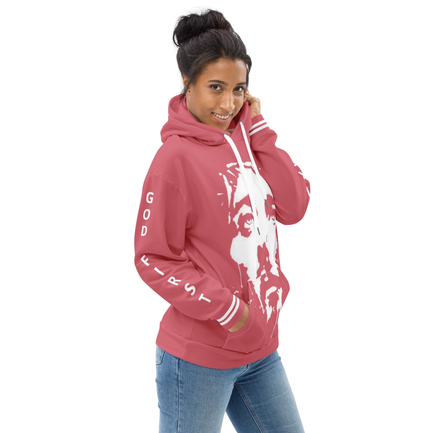 God First Unisex Hoodie (pink)