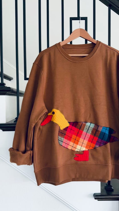 Handmade Mallard Duck Sweater (X-Large) - Brown